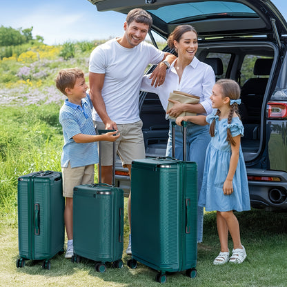 3-Piece Hardshell Luggage Set with TSA Lock - 20/24/28 Inch Travel Suitcase