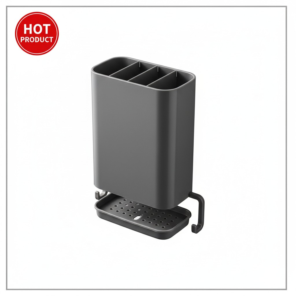 Portabacchette da parete con badge HOT PRODUCT - Organizer cucina grigio