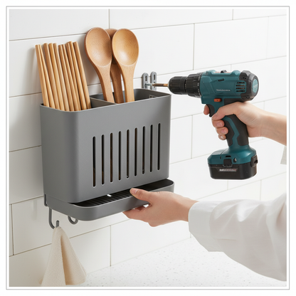 Portabacchette installato in cucina - Vista applicazione